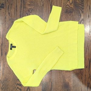 Aqua Girls Cashmere Bright Yellow Sweater size XL